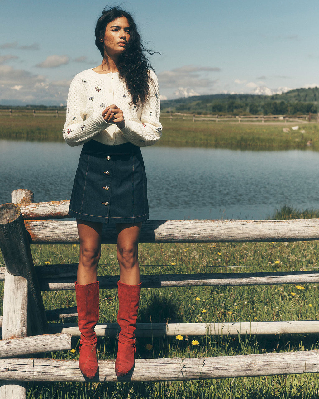 Sandra Whipstitch High Heel Boot