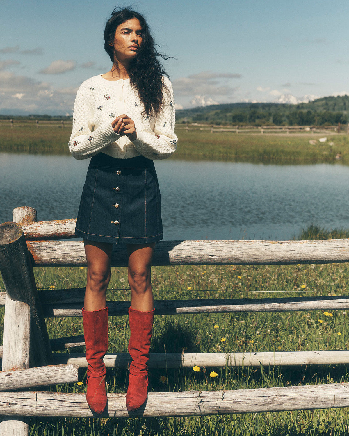 Sandra Whipstitch High Heel Boot