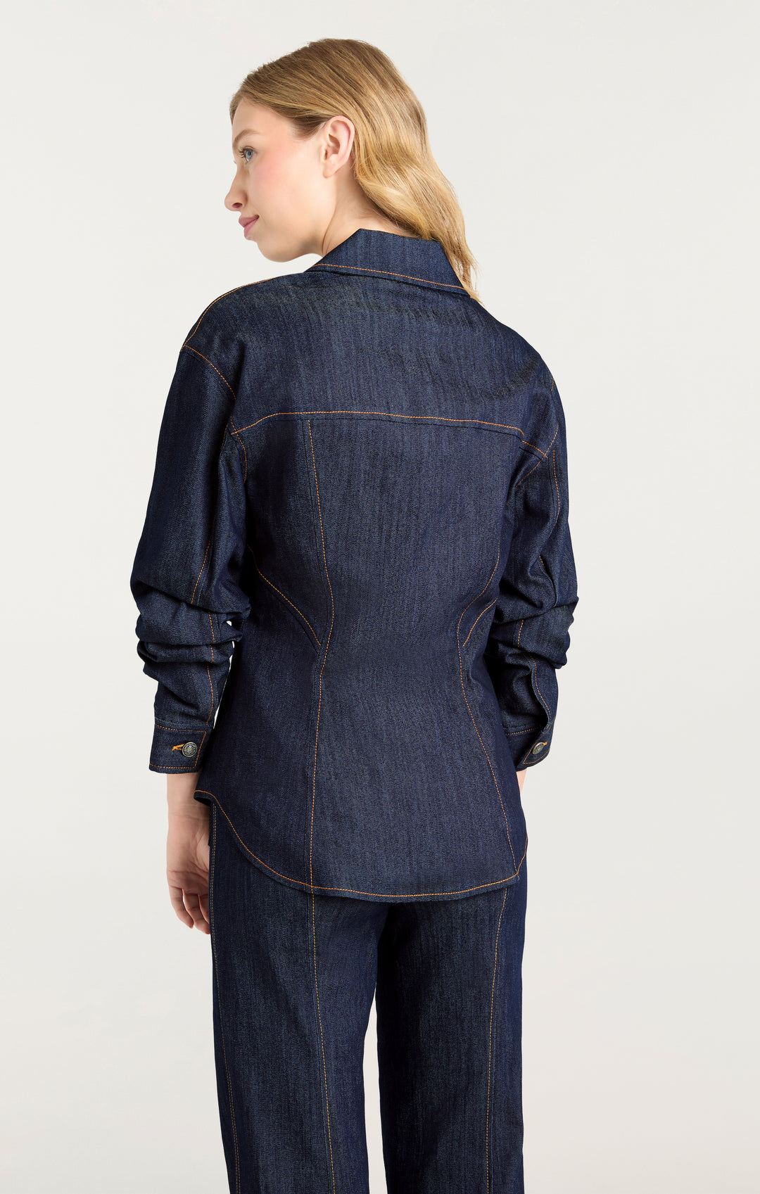 Denim Scrunched Canyon Jacket – Cinq à Sept