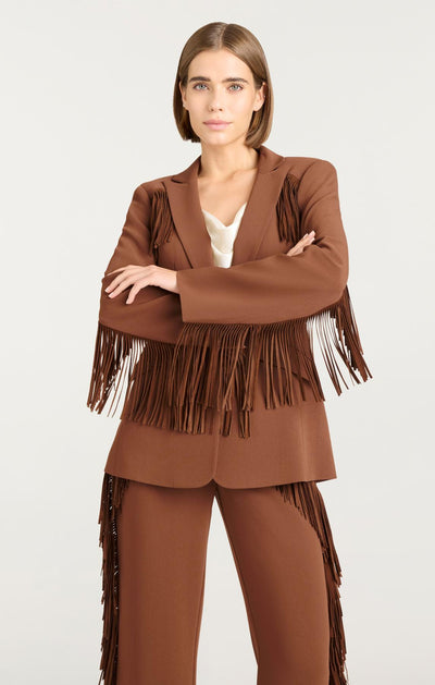 Suede Fringe Cheyenne Blazer
