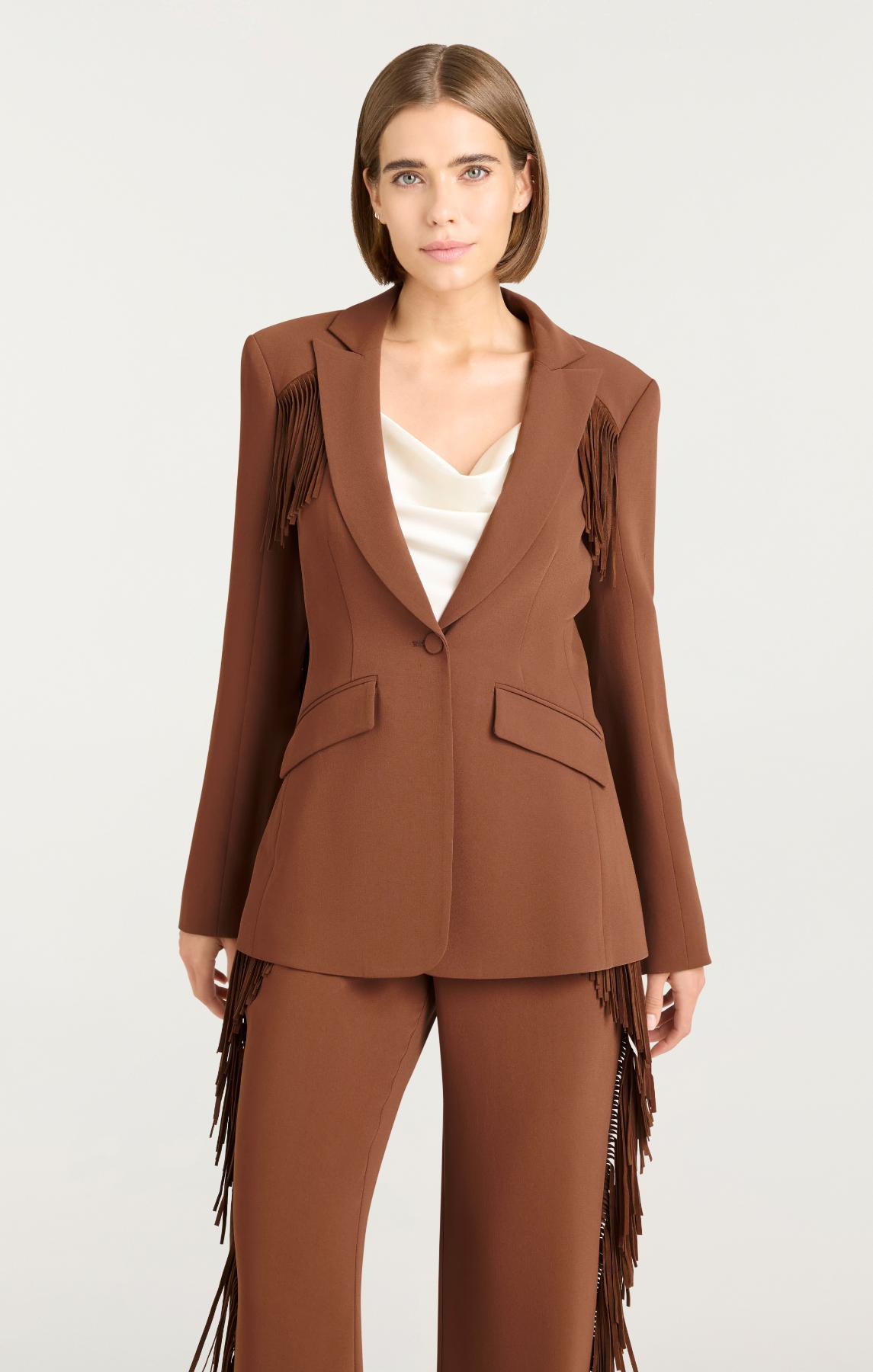 Suede Fringe Cheyenne Blazer