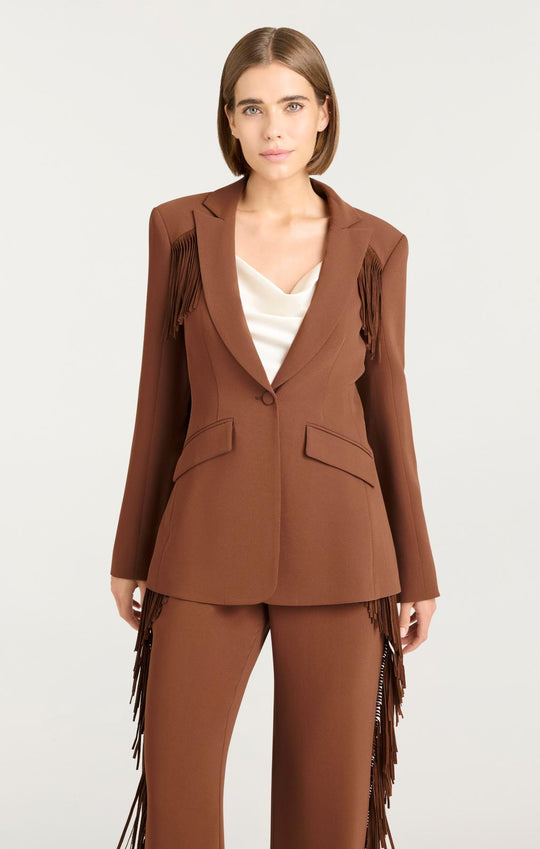 Suede Fringe Cheyenne Blazer