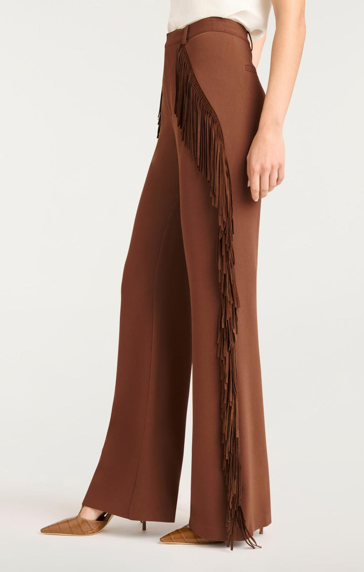 パンツ Andequal wide fringe denim pants BROWN Suede Fringe Keo Pant – Cinq à Sept