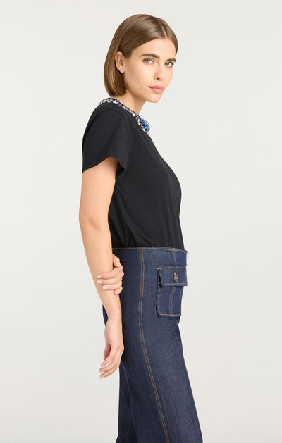 Pearl Rhinestone Necklace Danielle Tee