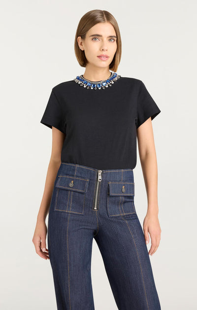 Pearl Rhinestone Necklace Danielle Tee