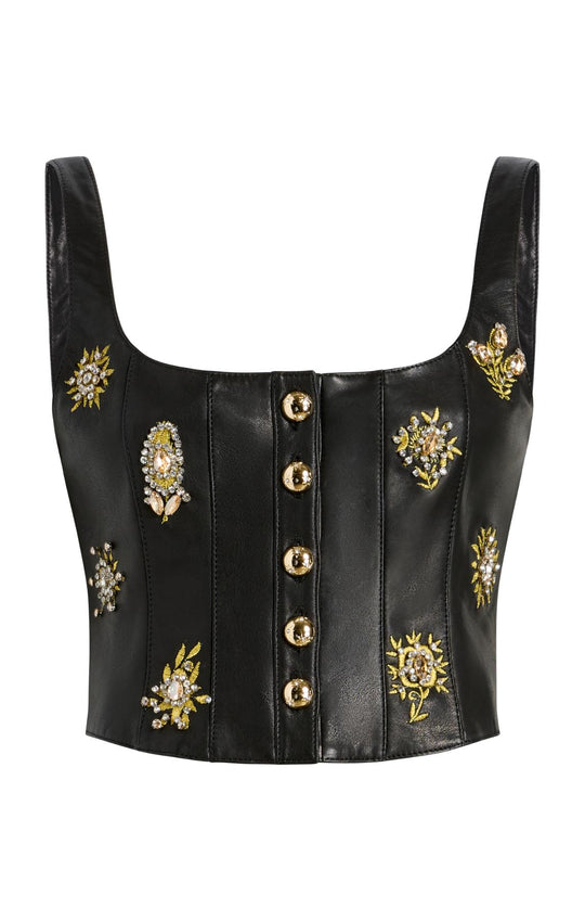 Leila Leather Sarita Top