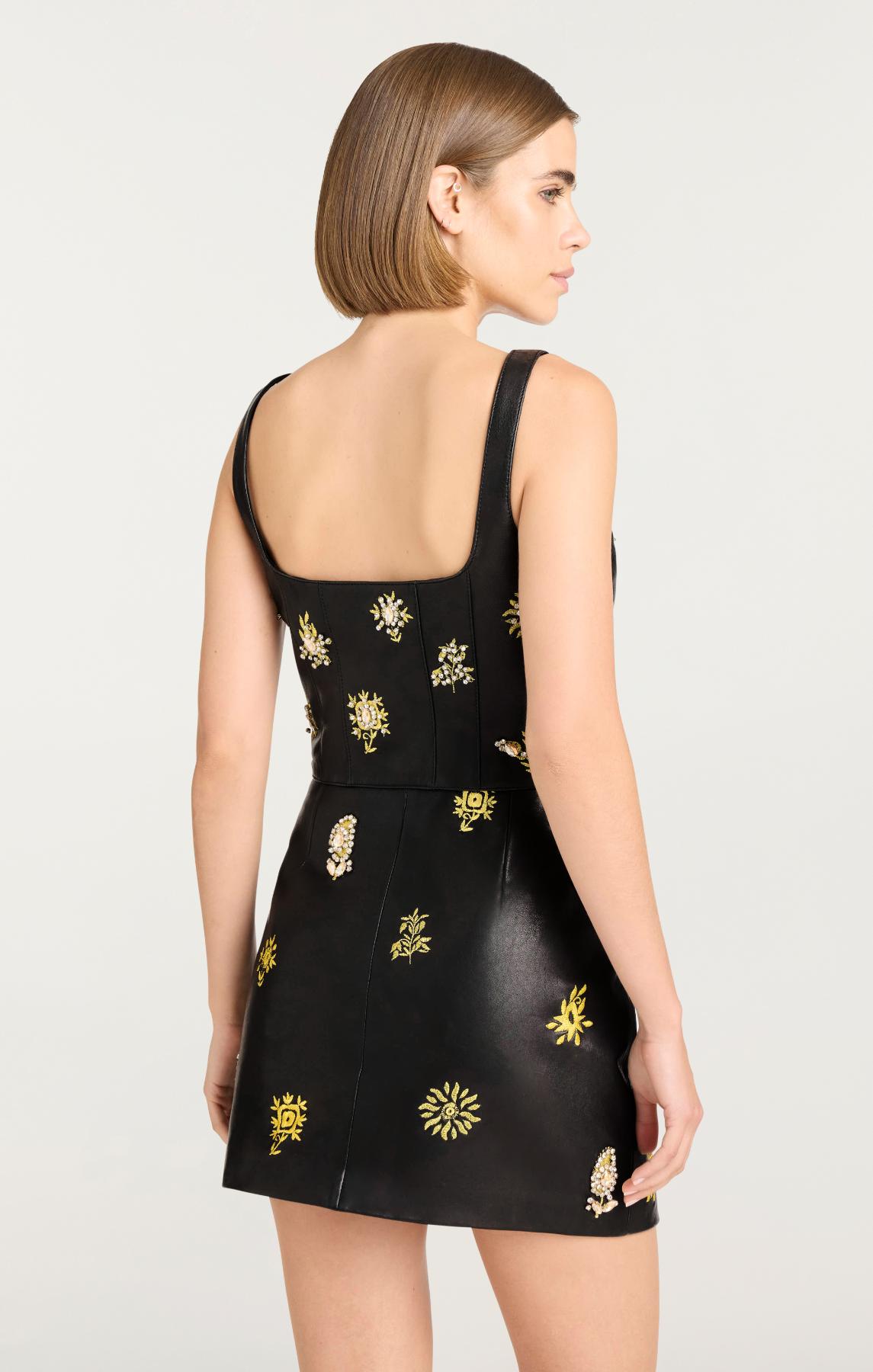 Leila Leather Sarita Top