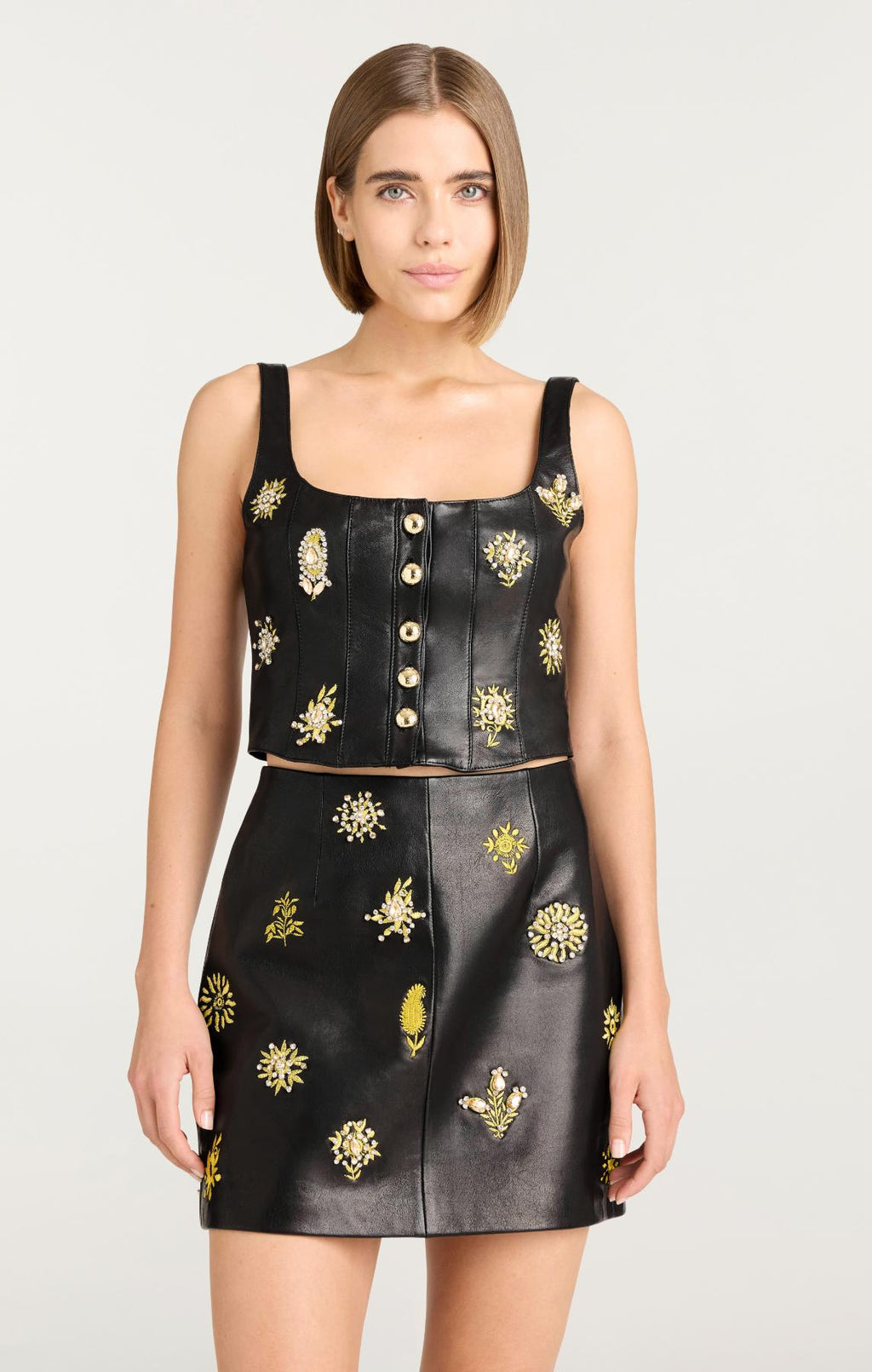 Leila Leather Sarita Top