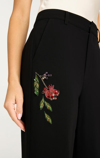 Floral Mixed Media Harlan Pant