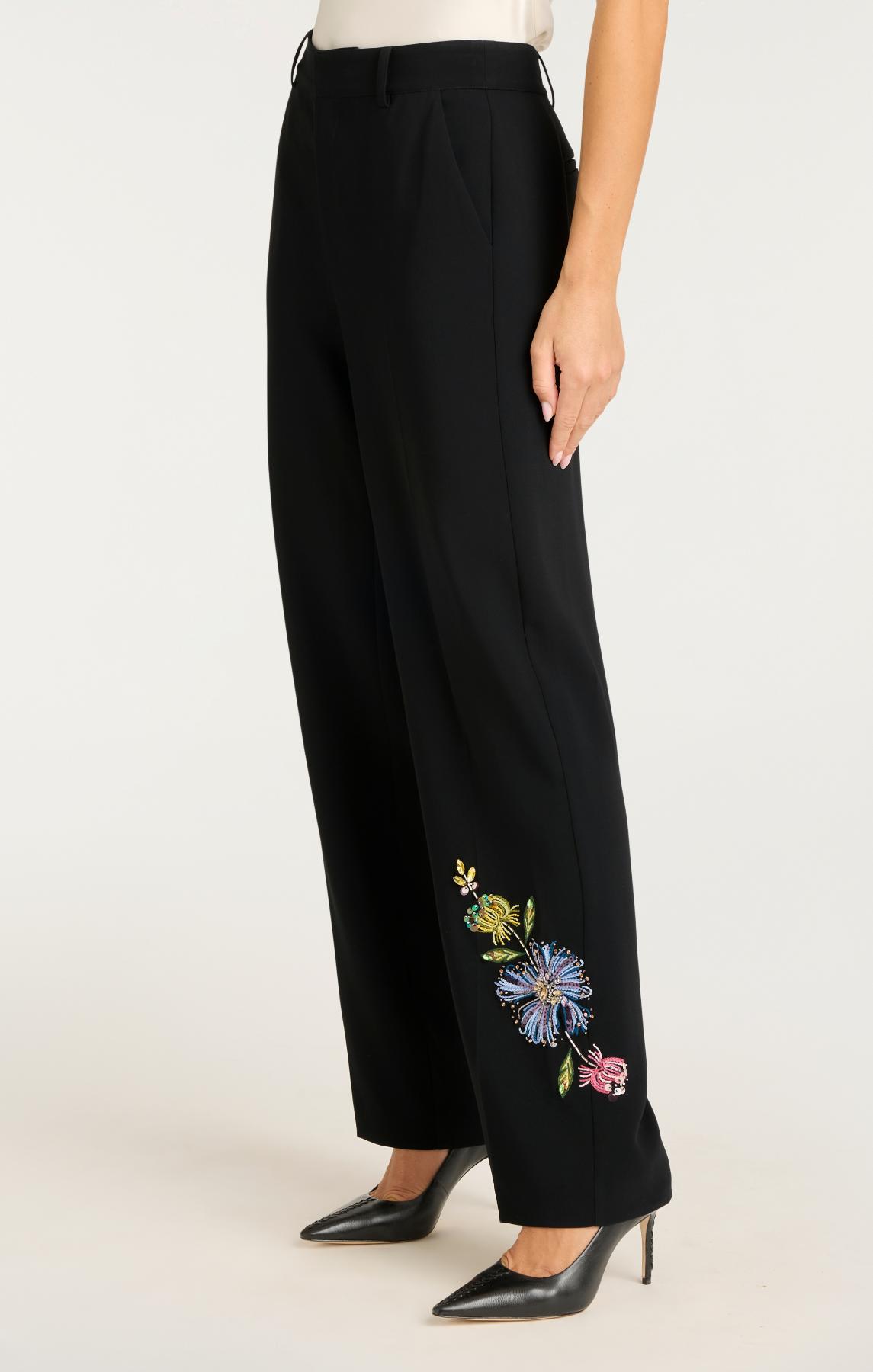 Floral Mixed Media Harlan Pant