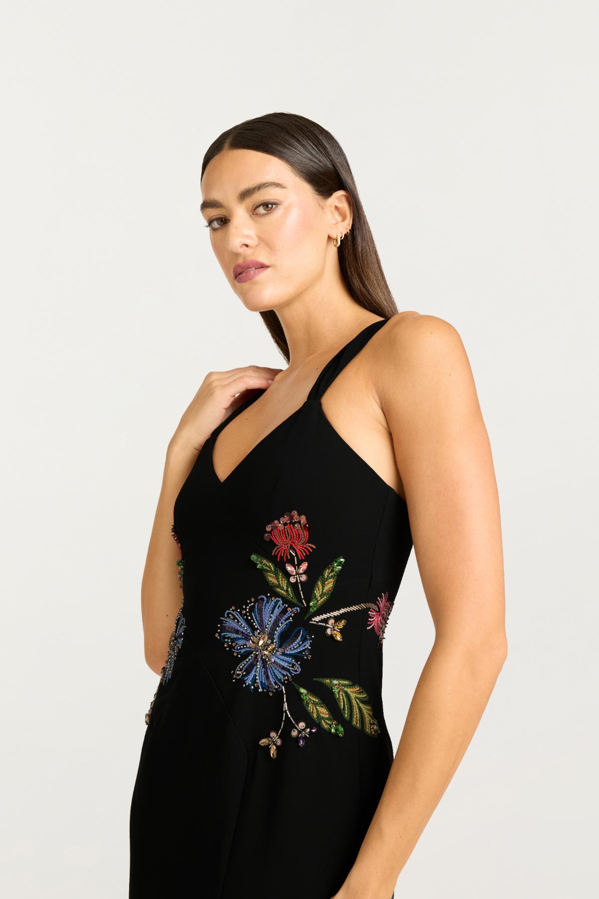 Floral Mixed Media Andre Dress