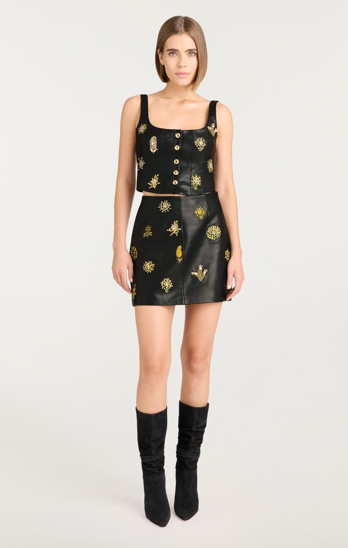 Leila Leather Doris Skirt
