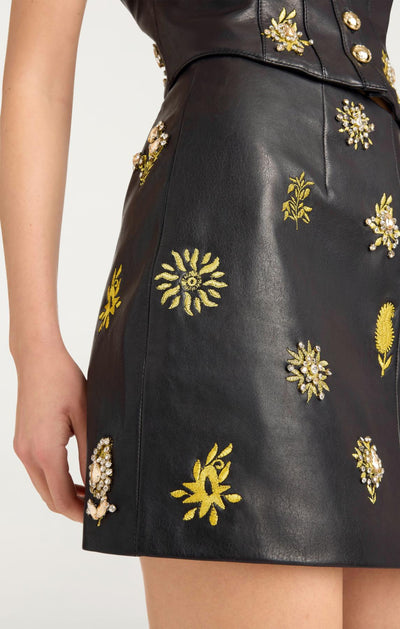 Leila Leather Doris Skirt