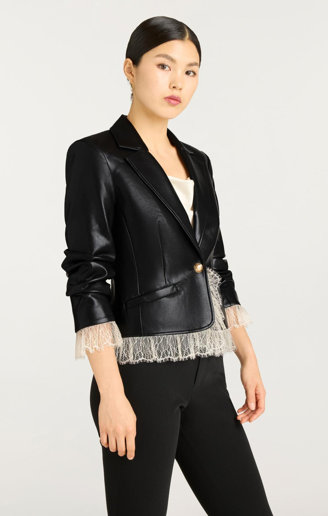 Vegan Leather Le Petit Roxie Blazer – Cinq à Sept