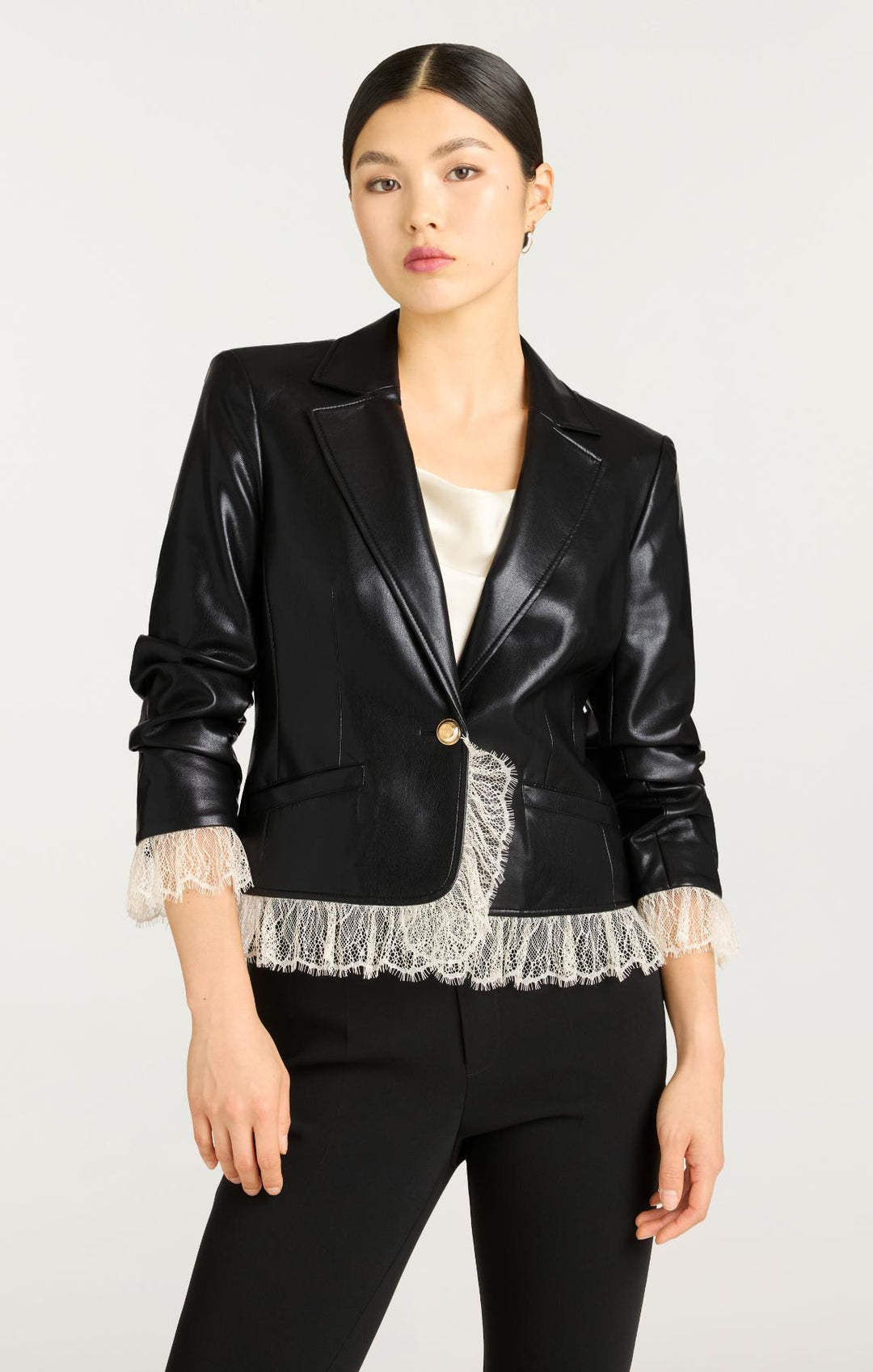 Vegan Leather Le Petit Roxie Blazer – Cinq à Sept