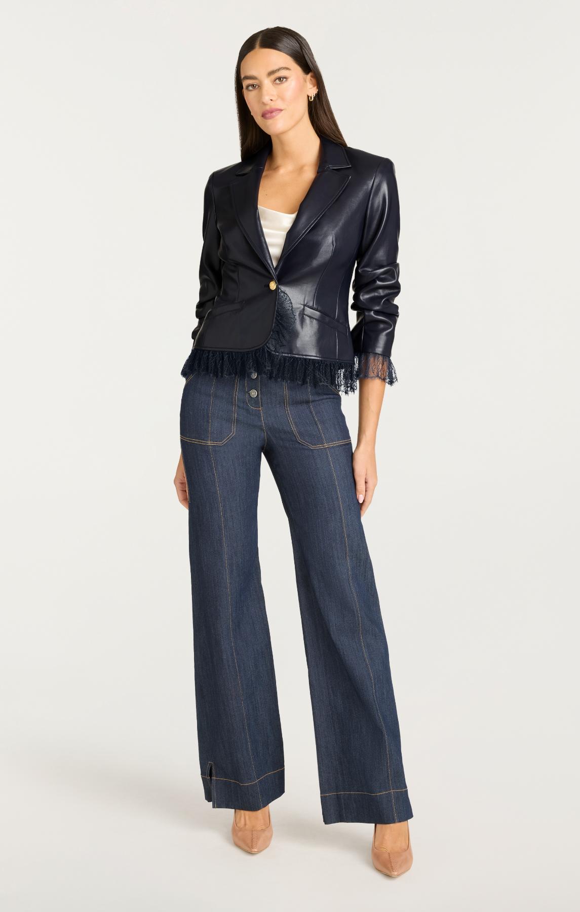 Vegan Leather Le Petit Roxie Blazer