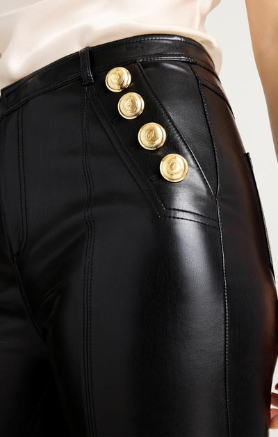 Vegan Leather Cropped Suzette Pant