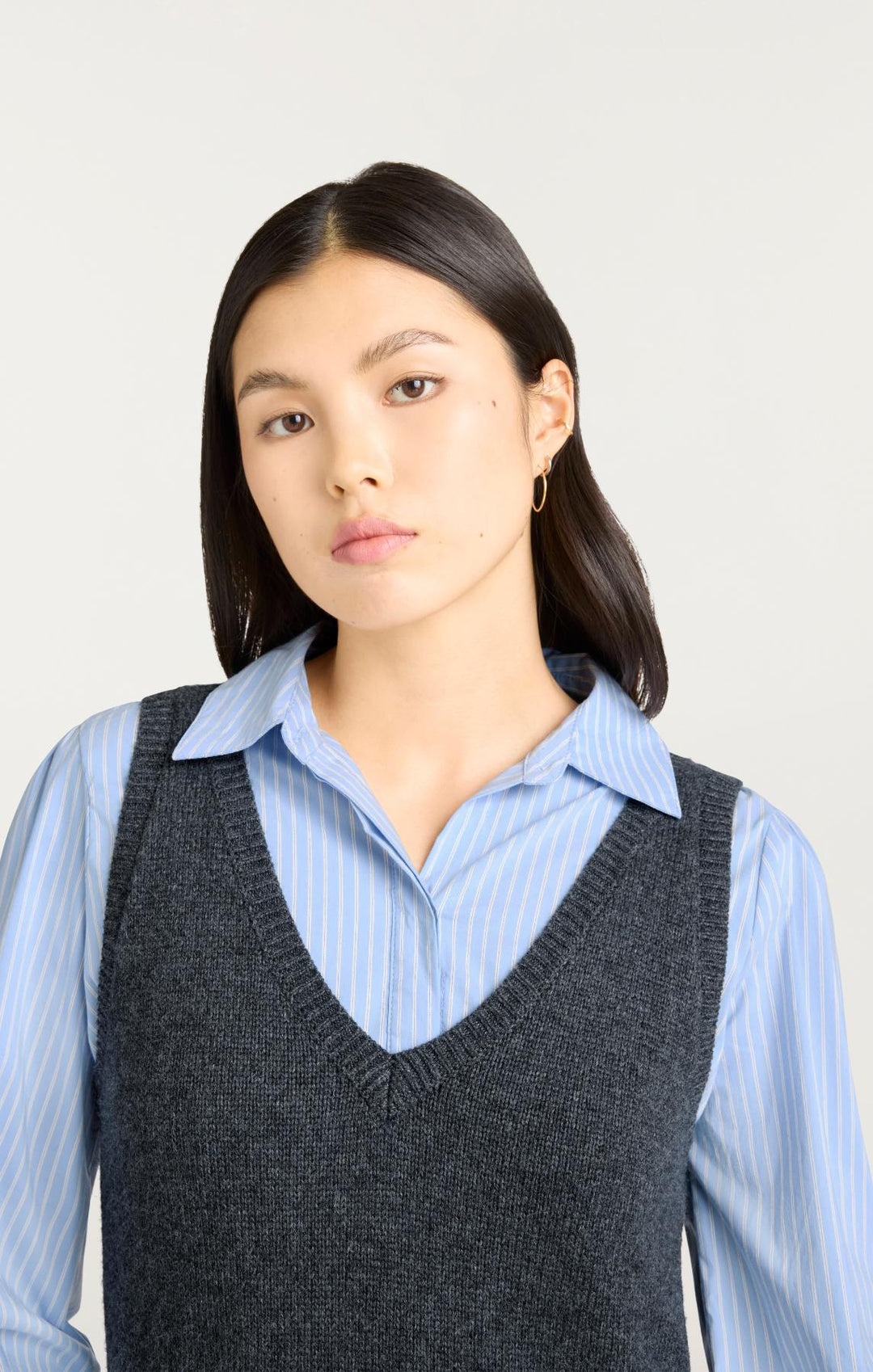 Cinq Sept Women's Vivianne Striped Knit Combo Minidress - Charcoal Blue Stripe - Size Large Cinq Sept Women's Vivianne Striped Knit Combo Minidress - Charcoal Blue Stripe - Size Large