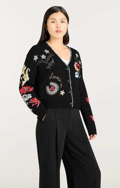 Western Collage Cardigan