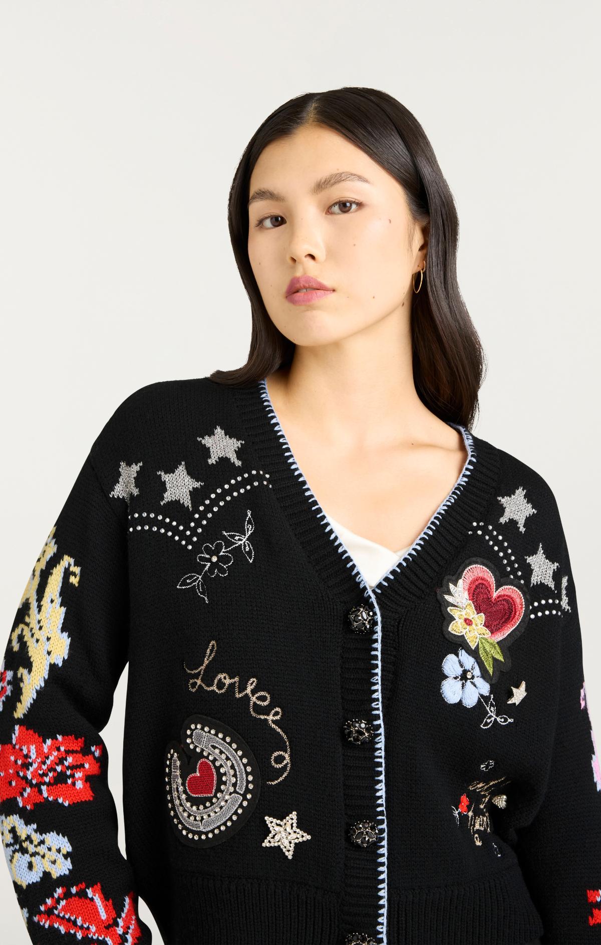 Western Collage Cardigan
