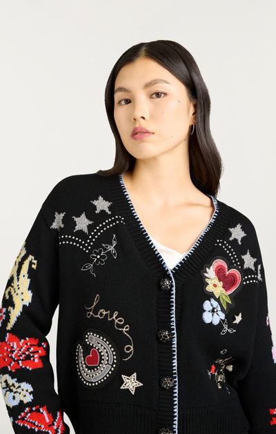 Western Collage Cardigan
