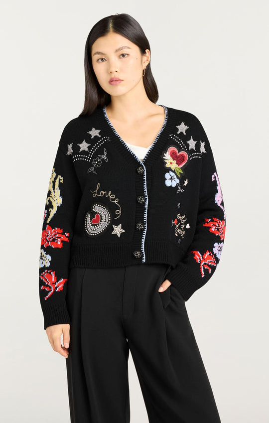 Western Collage Cardigan