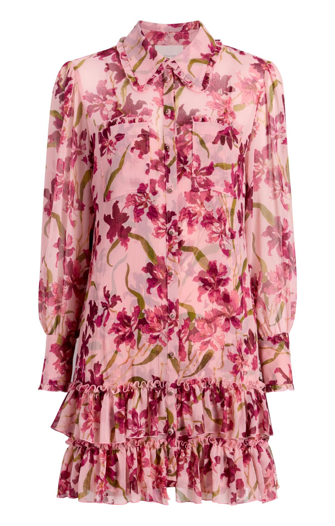 Cinq à Sept Women's Lupetto Trailing Hibiscus Minidress - Blush Petal Multi