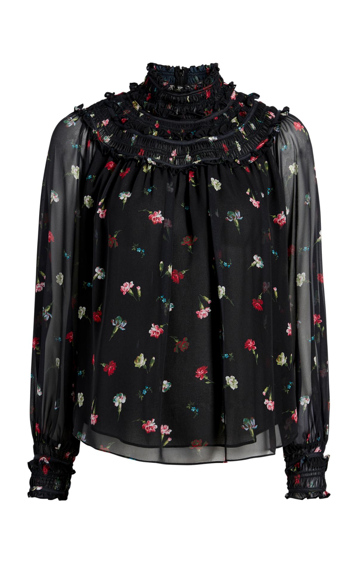 Tumbling Carnations Leopold Top