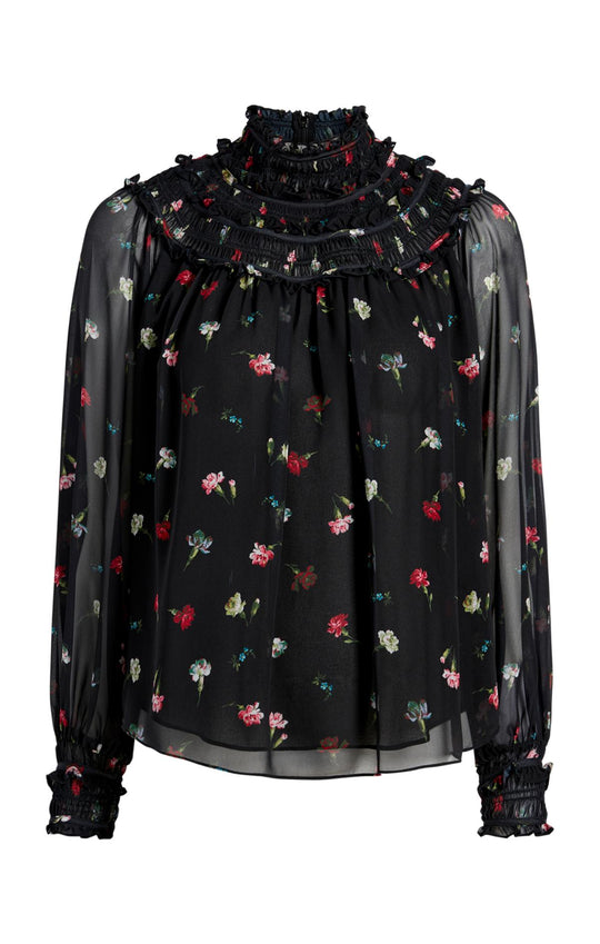 Tumbling Carnations Leopold Top