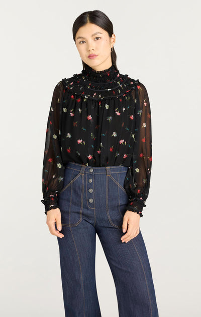 Tumbling Carnations Leopold Top
