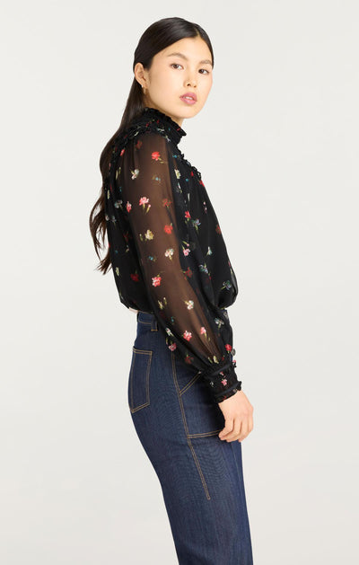 Tumbling Carnations Leopold Top