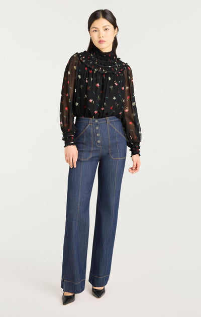 Tumbling Carnations Leopold Top