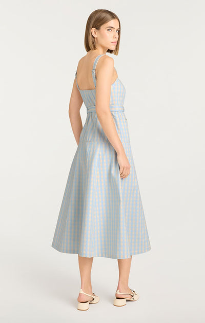 Gingham Denim Tina Dress