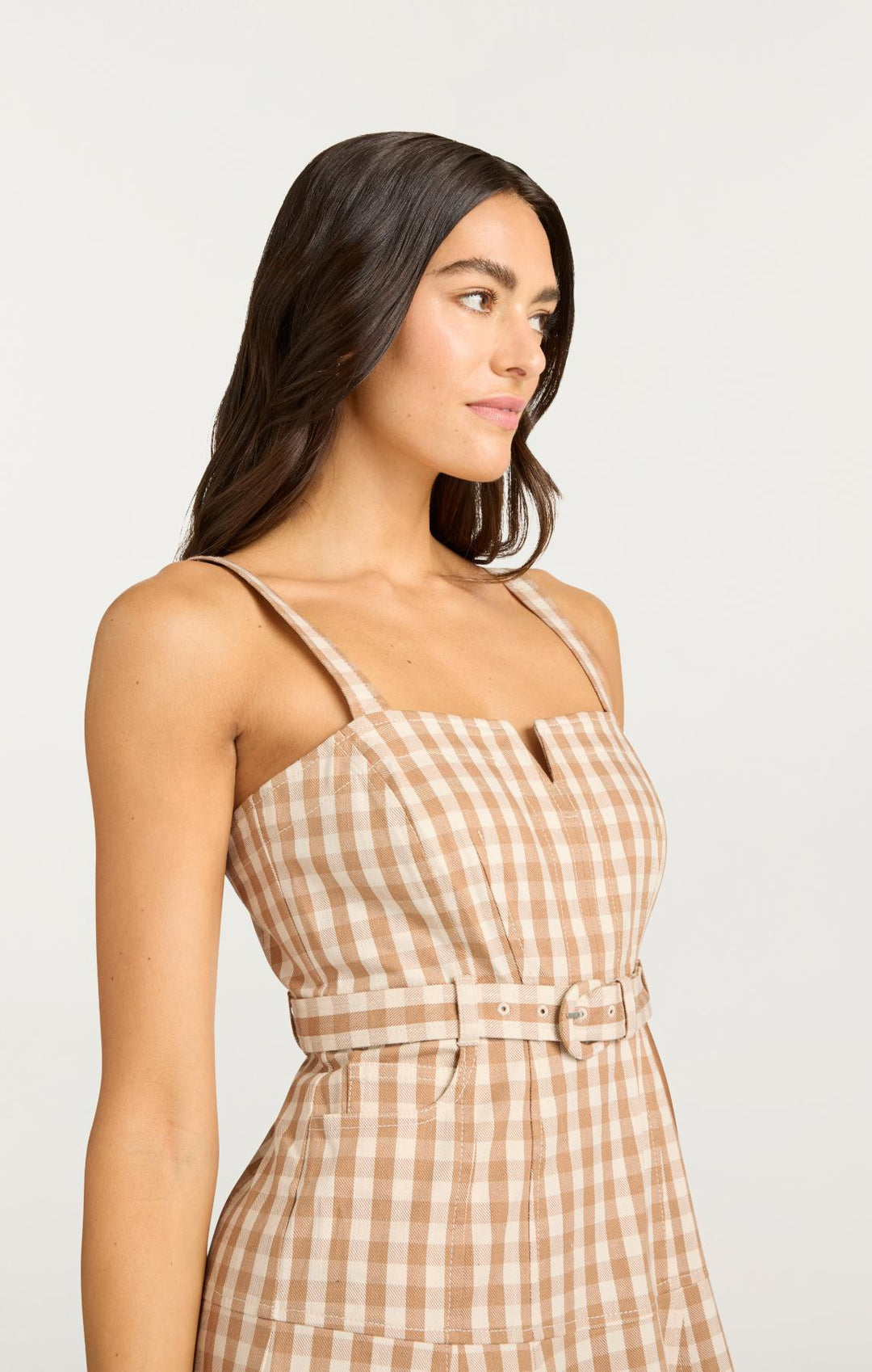 sachin and babi light blue dress Ciao Lucia Gianluca Gingham Mini Dress