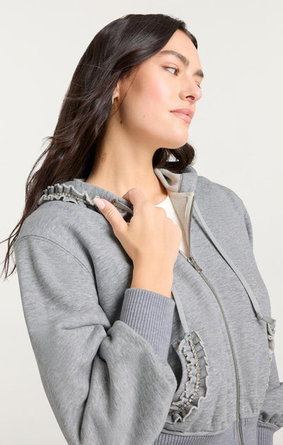 Heather Maddie Zip Up Sweatshirt
