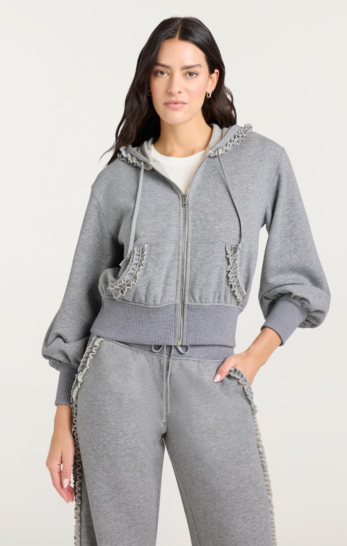 Heather Maddie Zip Up Sweatshirt – Cinq à Sept