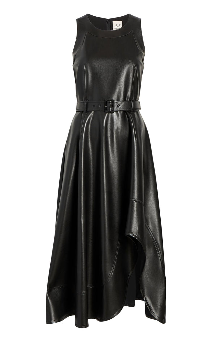 Vegan Leather Zelda Dress – Cinq à Sept
