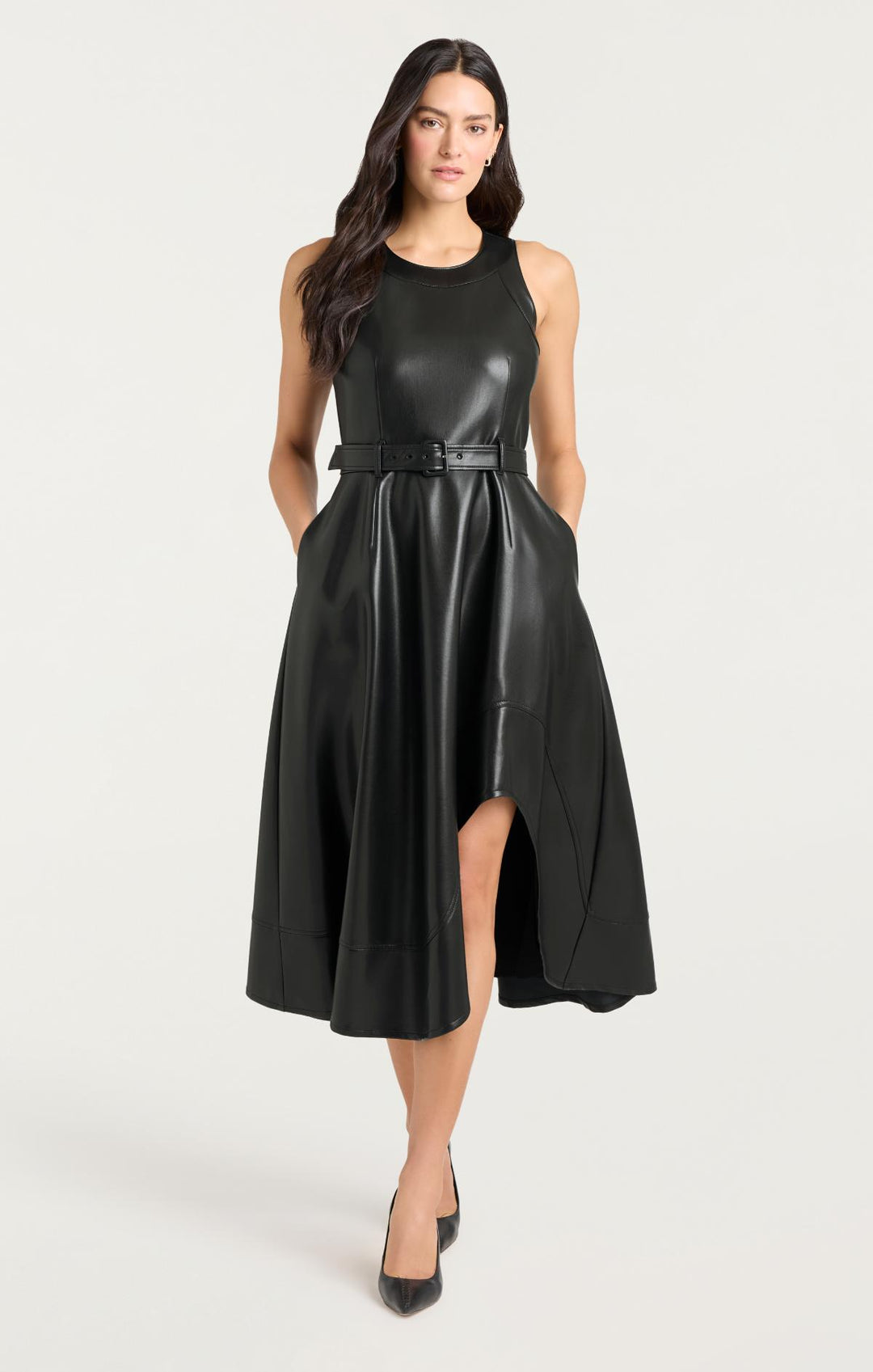 Vegan Leather Zelda Dress – Cinq à Sept