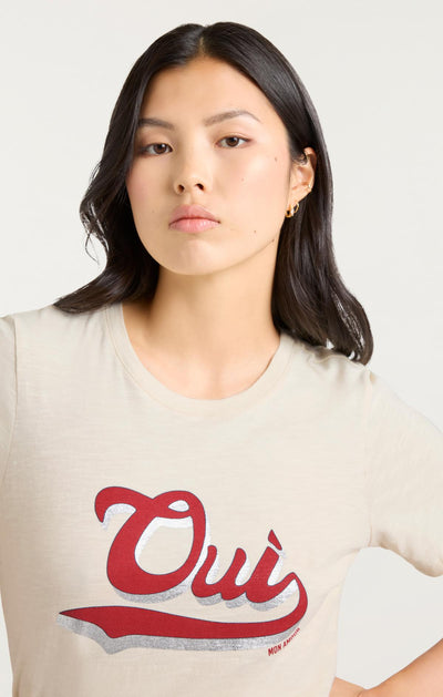 Vintage Oui Mon Amour Shrunken Tee