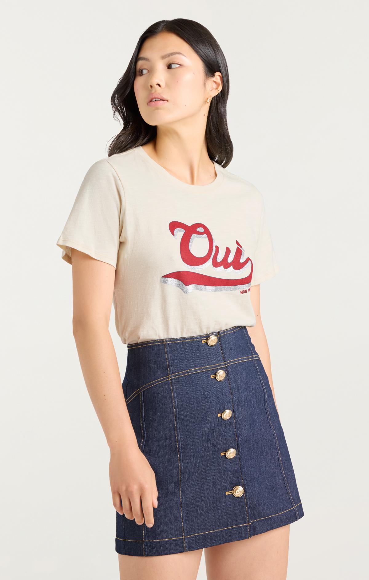 Vintage Oui Mon Amour Shrunken Tee
