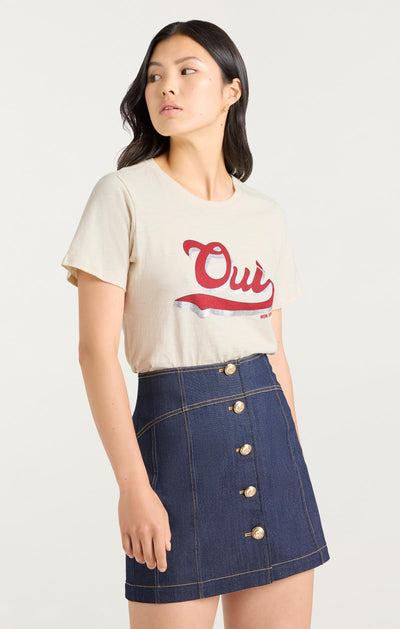Vintage Oui Mon Amour Shrunken Tee