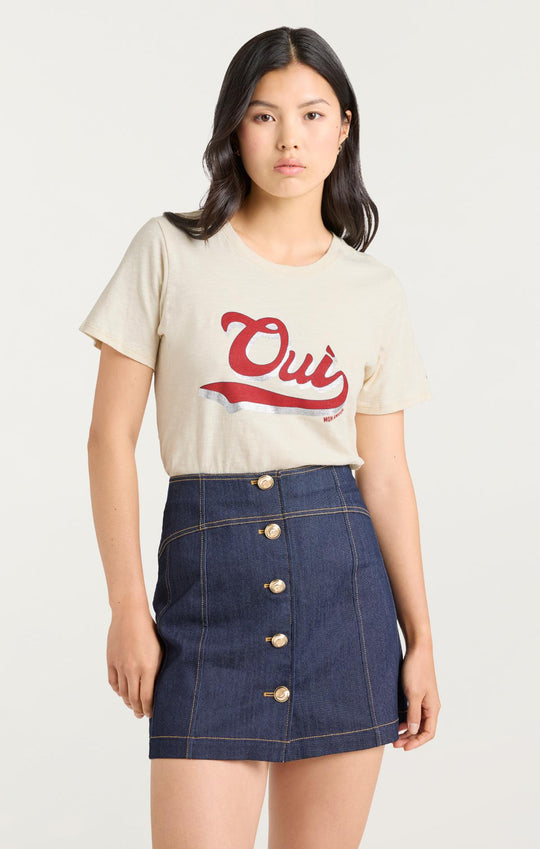Vintage Oui Mon Amour Shrunken Tee
