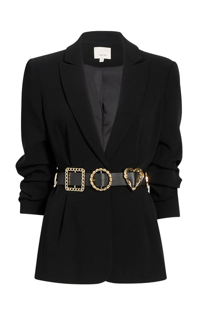 Gold Belt Scrunched Cheyenne Blazer
