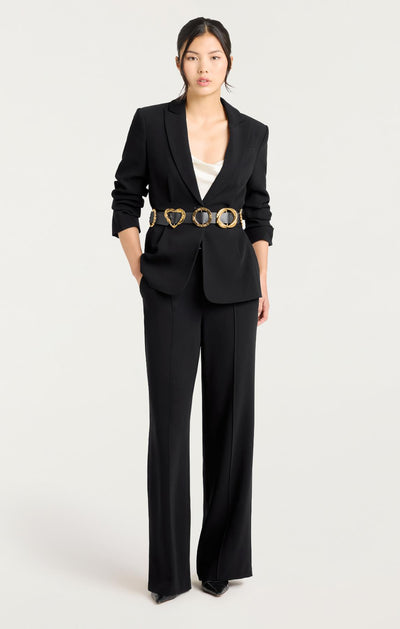 Gold Belt Scrunched Cheyenne Blazer