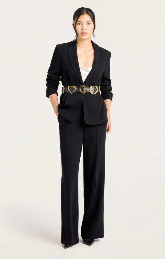 Gold Belt Scrunched Cheyenne Blazer