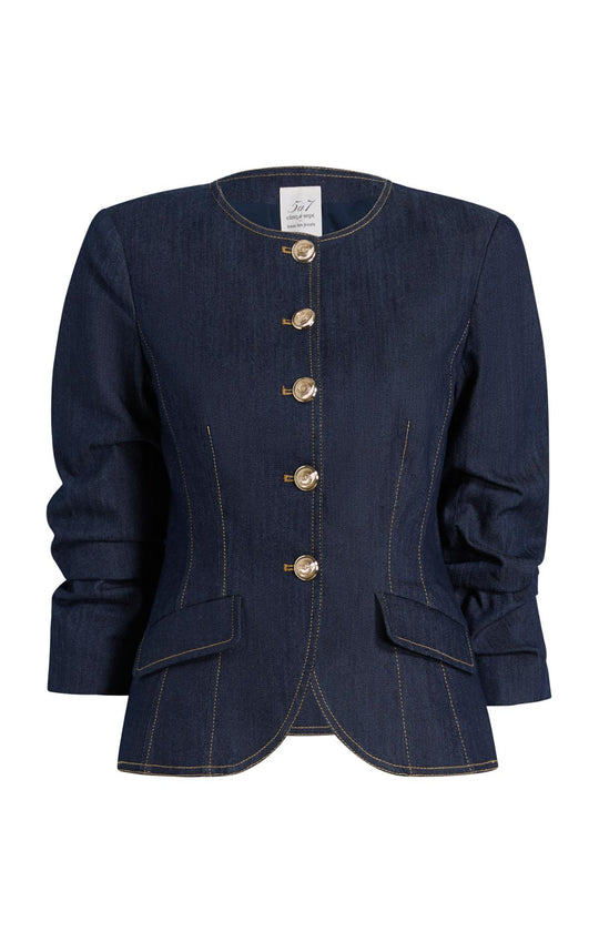 Denim Scrunched Chris Jacket