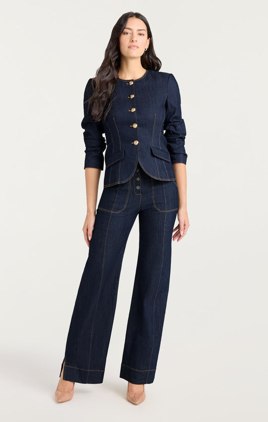 Denim Scrunched Chris Jacket