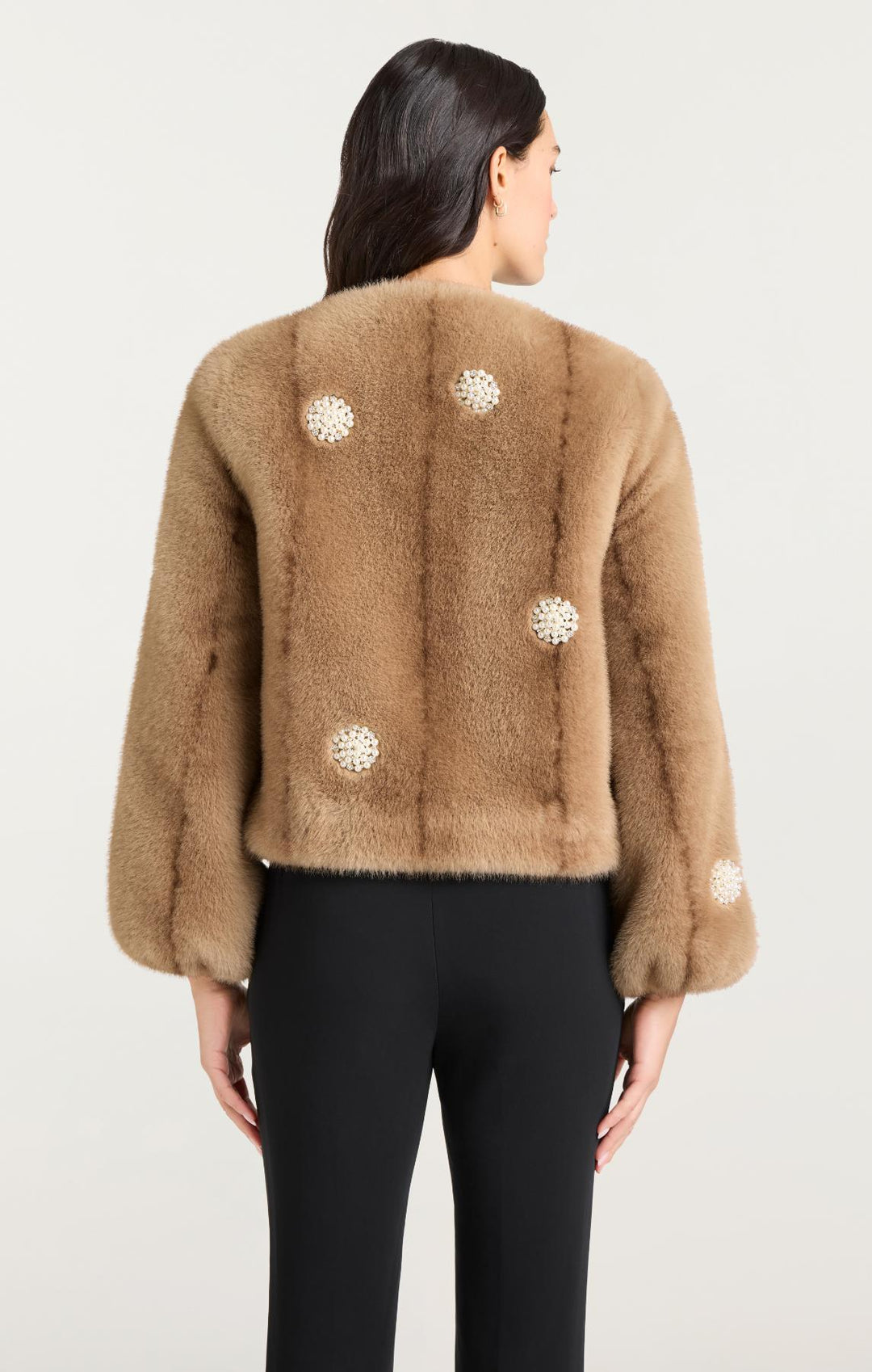 Pearl Coral Bubbles Faux Mink Benson Coat – Cinq à Sept