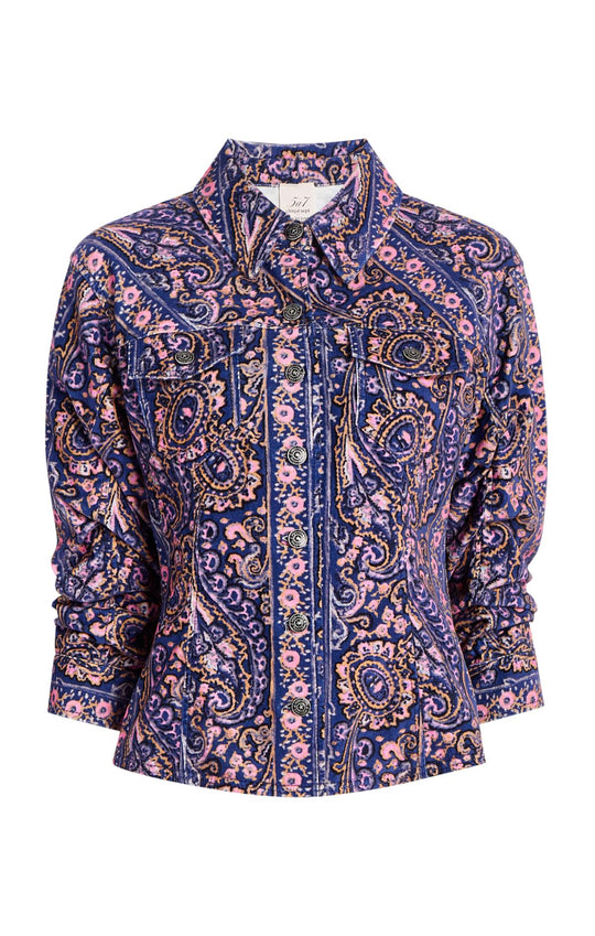 Paisley Velveteen Scrunched Canyon Jacket