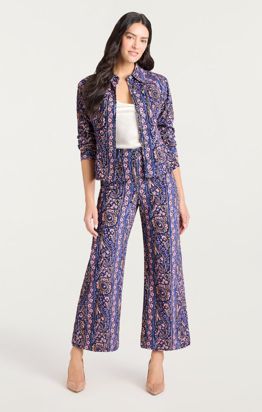 Paisley Velveteen Scrunched Canyon Jacket